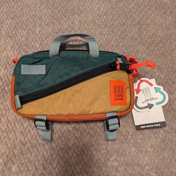 Topo Designs Mini Quick Pack Fanny Bag Belt Earth Tones Hiking Nature NWT - Picture 1 of 6
